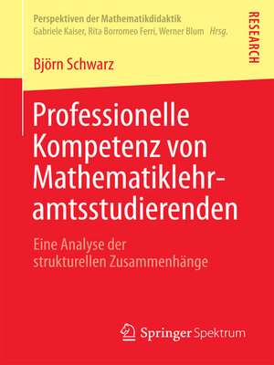 cover image of Professionelle Kompetenz von Mathematiklehramtsstudierenden